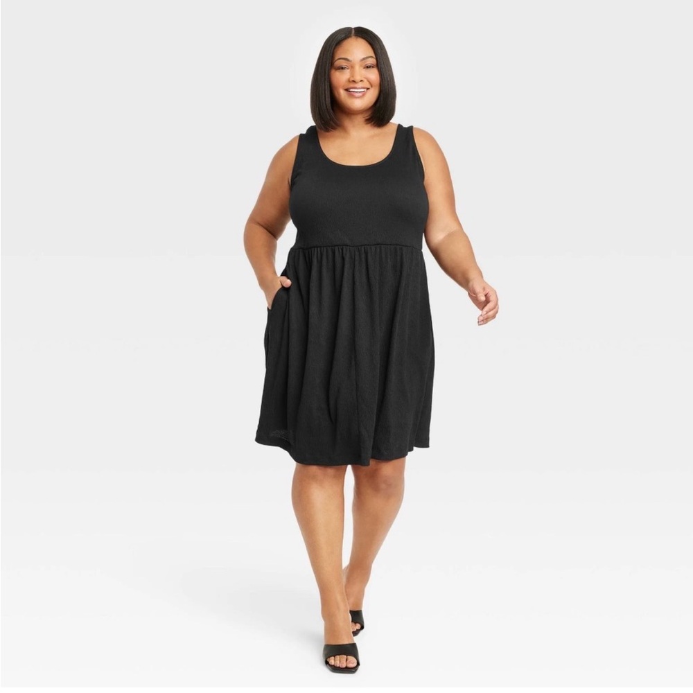 Ava & Viv Plus Size 3X 24/26 Black Sleeveless Dress